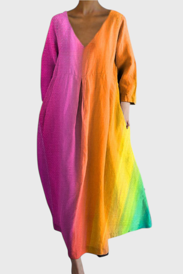 Anne™ Vestido Largo Fluido Mujer