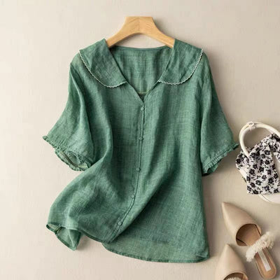 Florencia™ Blusa Mujer Cuello Scallop