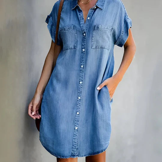 Vestido Estilo Denim Ligero Cobertura Vientre Pilar™