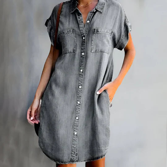 Vestido Estilo Denim Ligero Cobertura Vientre Pilar™