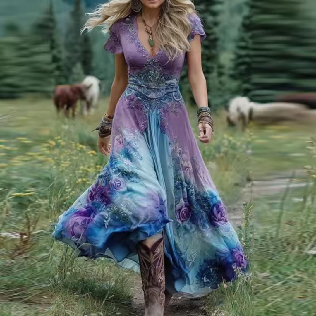 Vestido Floral Bordado Fernanda™