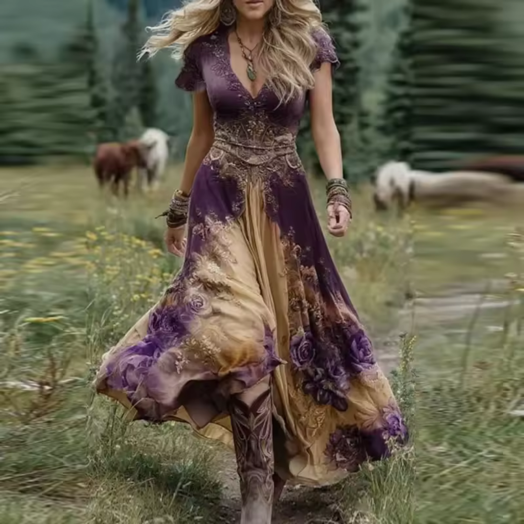 Vestido Floral Bordado Fernanda™