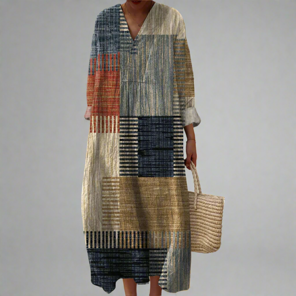 Amalia™ Vestido Geométrico Midi