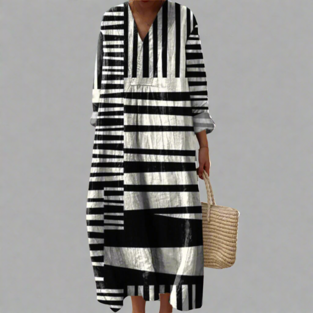 Antonia™ Vestido Geométrico Midi