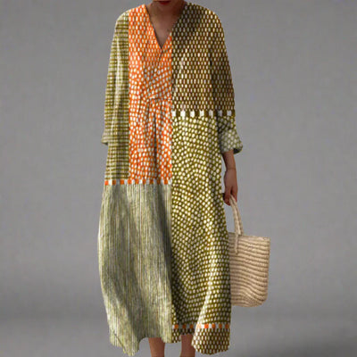 Carla™ Vestido Geométrico Mujer