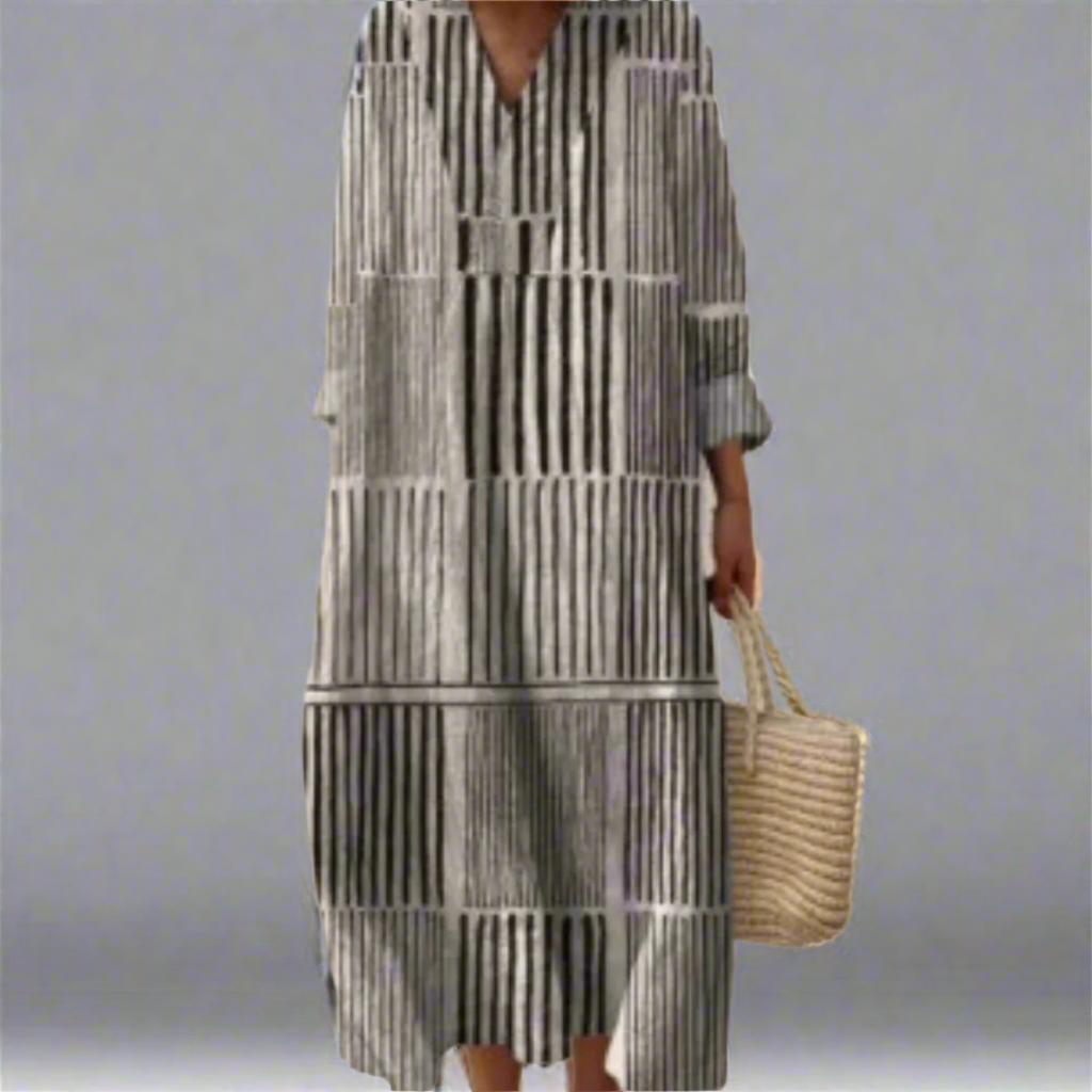 Trinidad™ Vestido Geométrico Midi