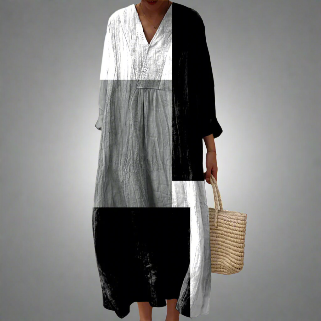 Trinidad™ Vestido Patchwork Maxi