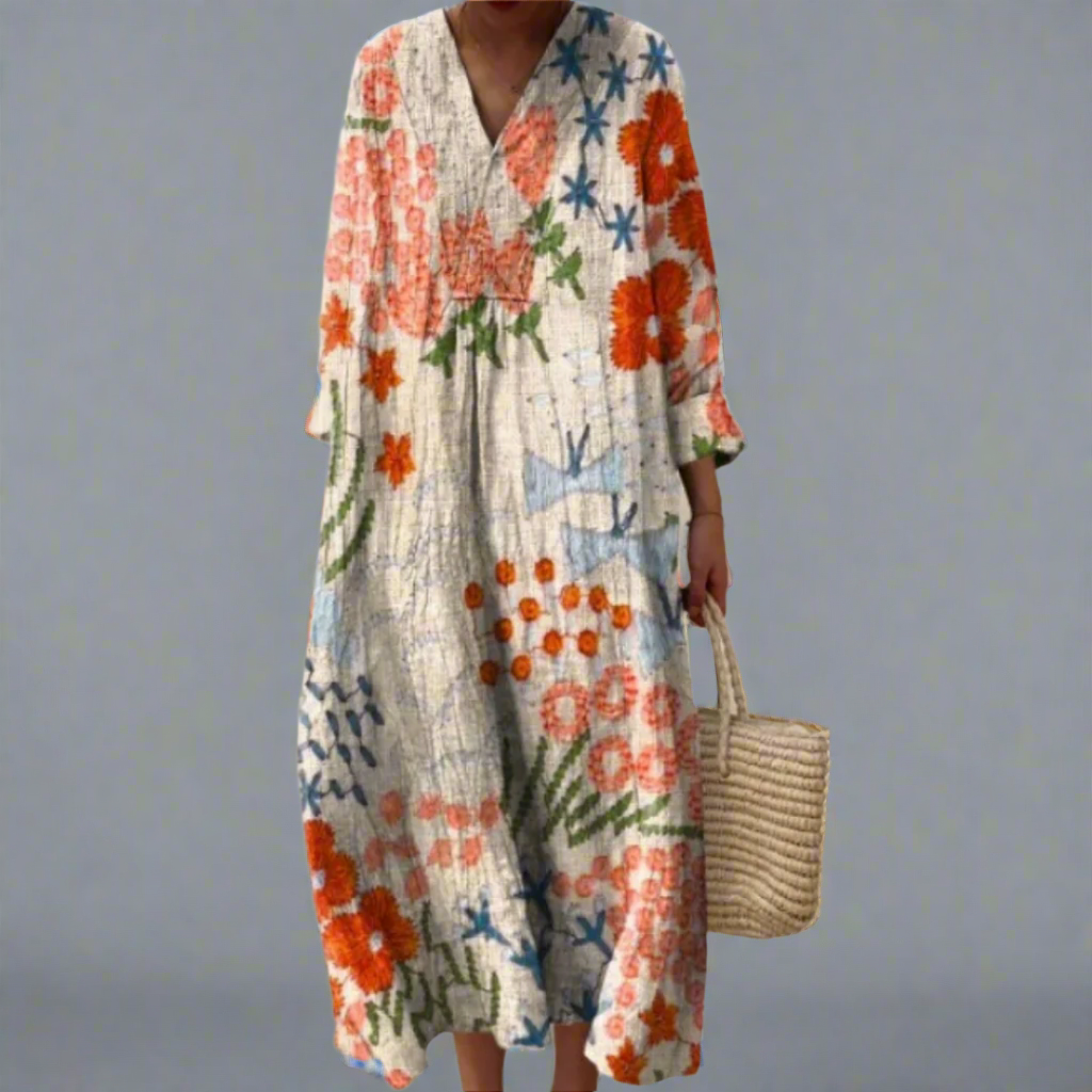 Paloma™ Vestido Geométrico Midi