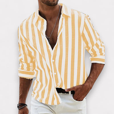 Sergio™ Camisa Rayada Hombre