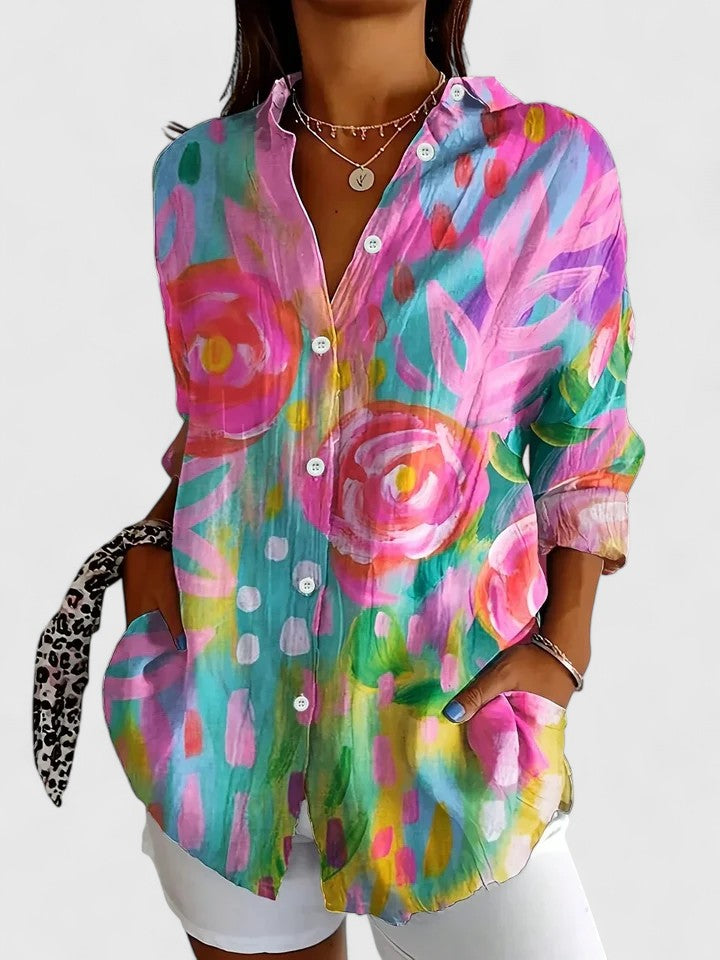 Camila™ Blusa Sofisticada con Estampado