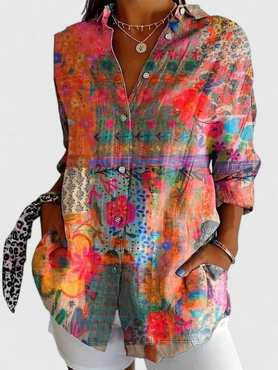 Camila™ Blusa Sofisticada con Estampado