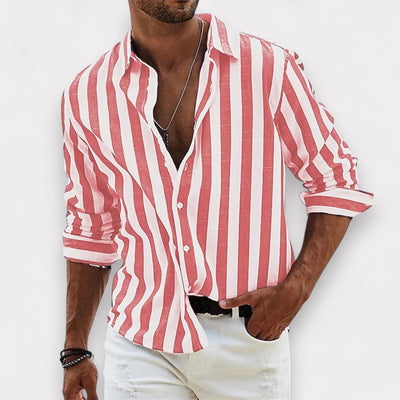 Sergio™ Camisa Rayada Hombre