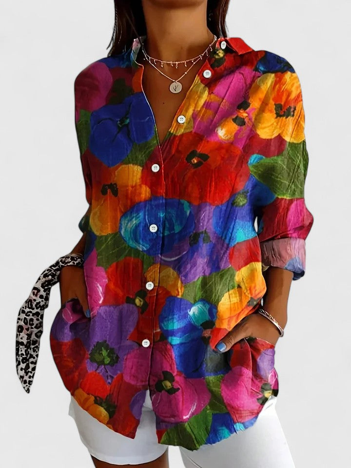 Camila™ Blusa Sofisticada con Estampado