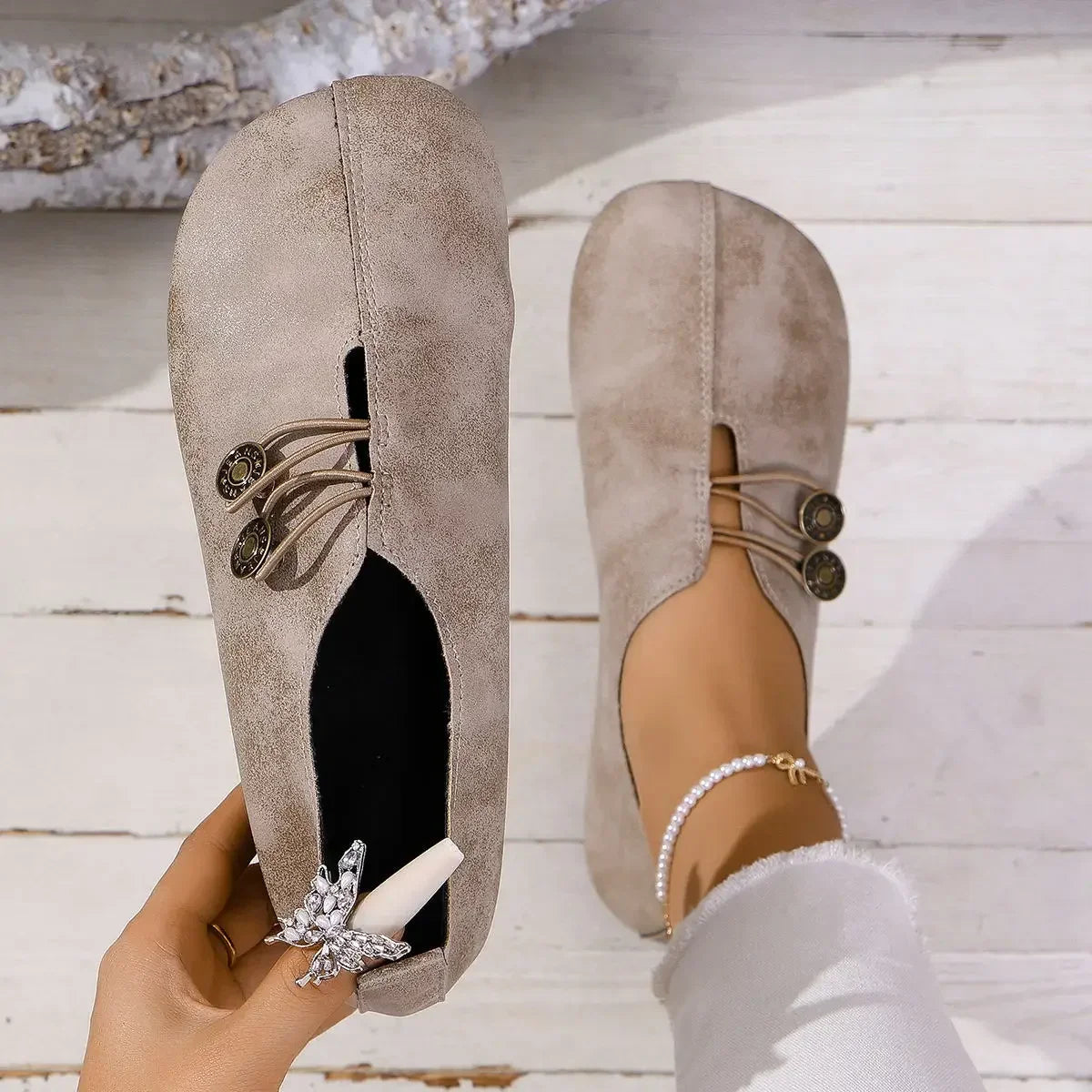 Rocío™ Mocasines de Ante