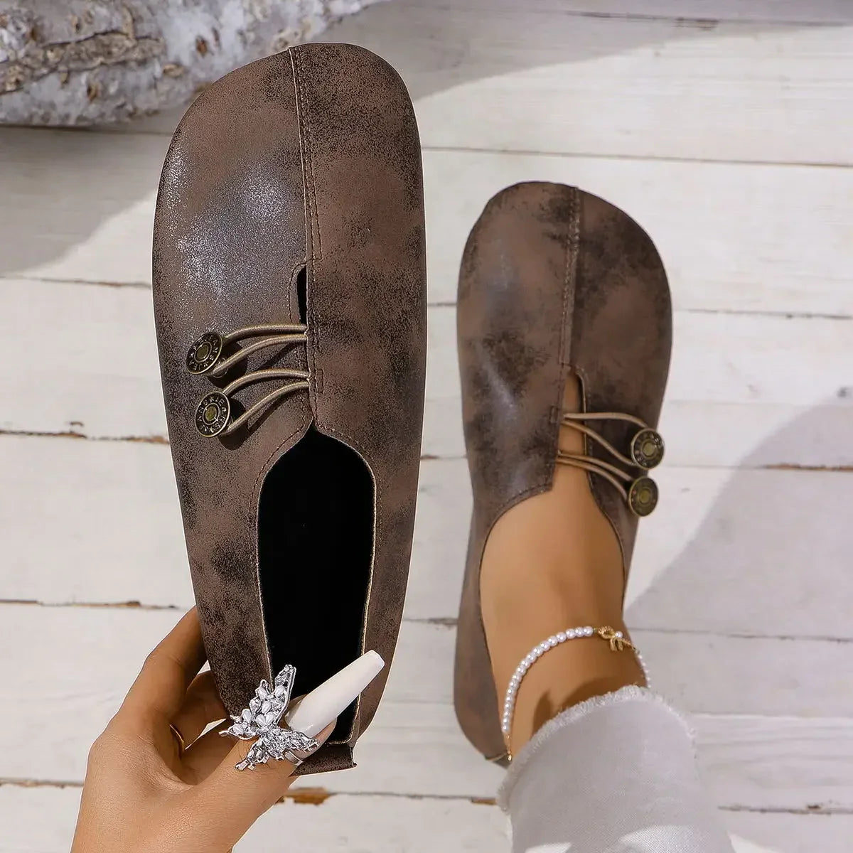 Rocío™ Mocasines de Ante
