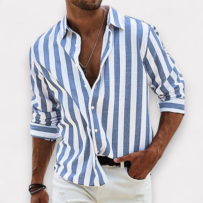 Sergio™ Camisa Rayada Hombre