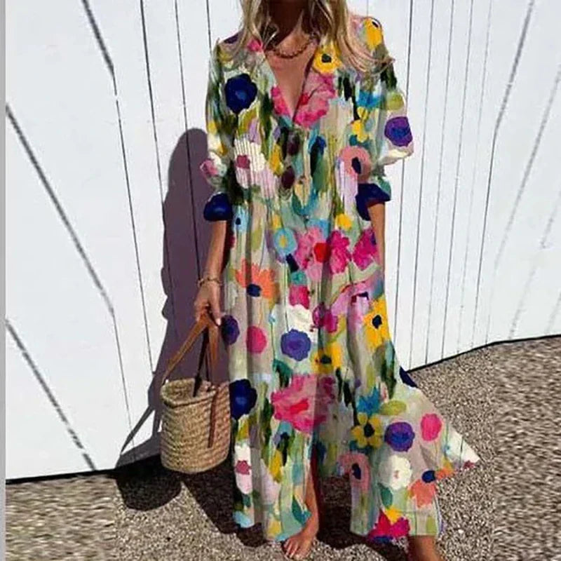 Maite™ Vestido Maxi Floral