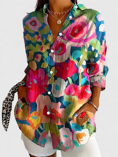 Camila™ Blusa Sofisticada con Estampado