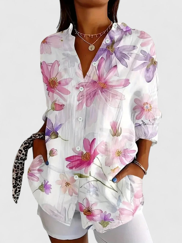 Camila™ Blusa Sofisticada con Estampado