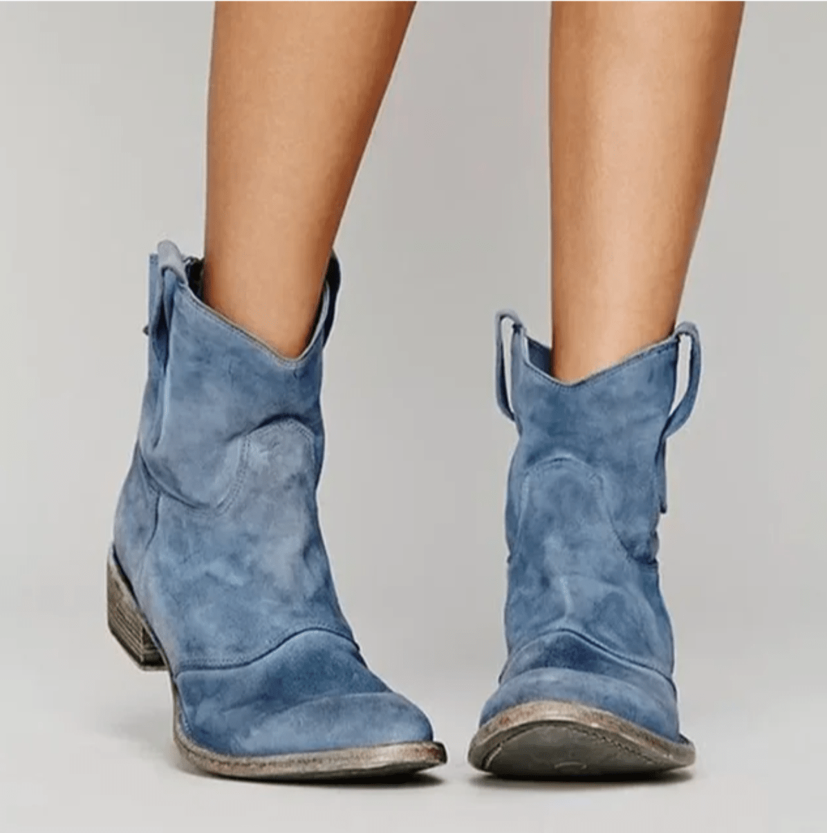 Valeria™ Botas Vaqueras de Gamuza