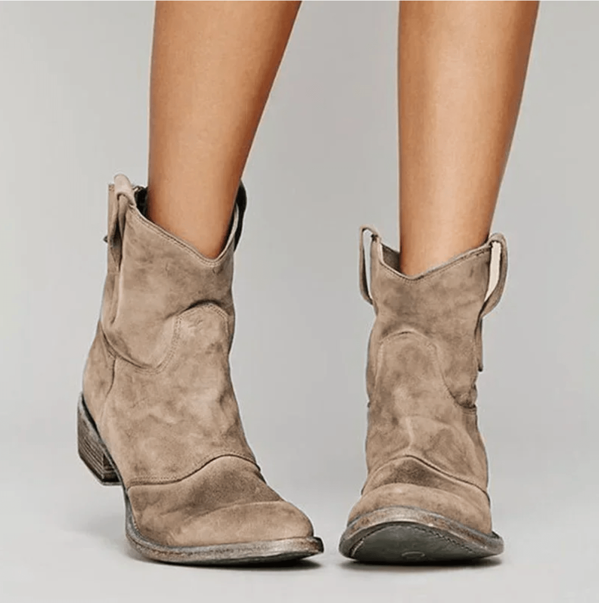 Valeria™ Botas Vaqueras de Gamuza