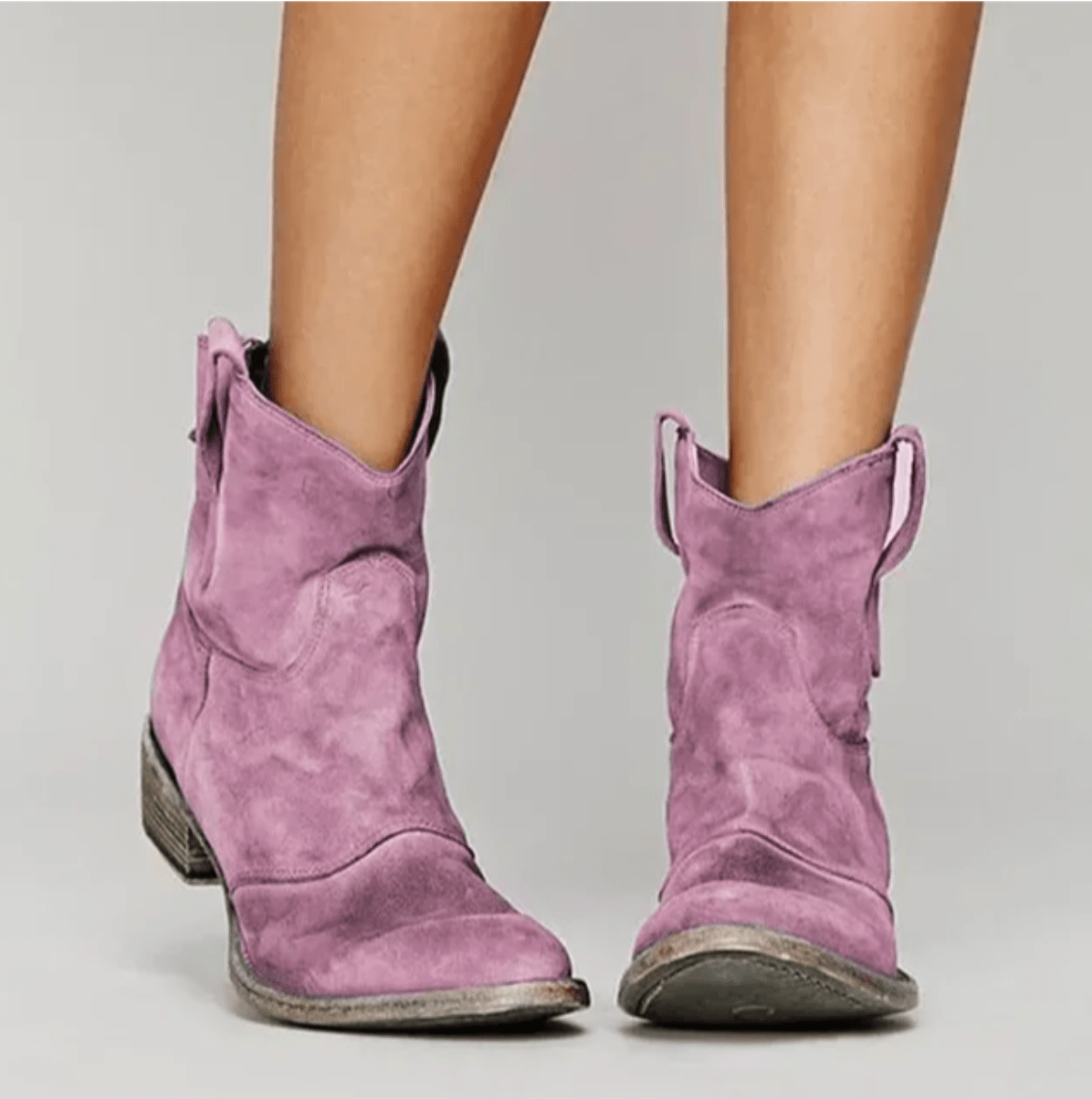 Valeria™ Botas Vaqueras de Gamuza