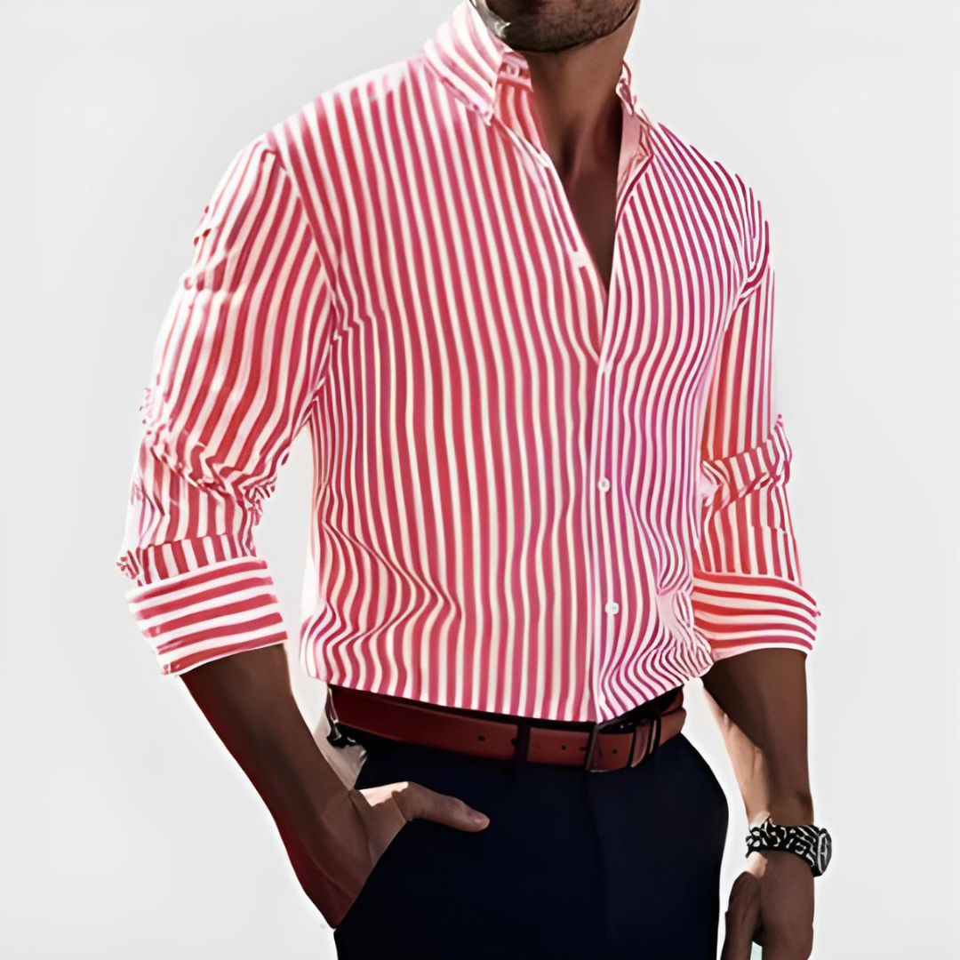 Sebastián™ Camisa Rayada Hombre Verano 