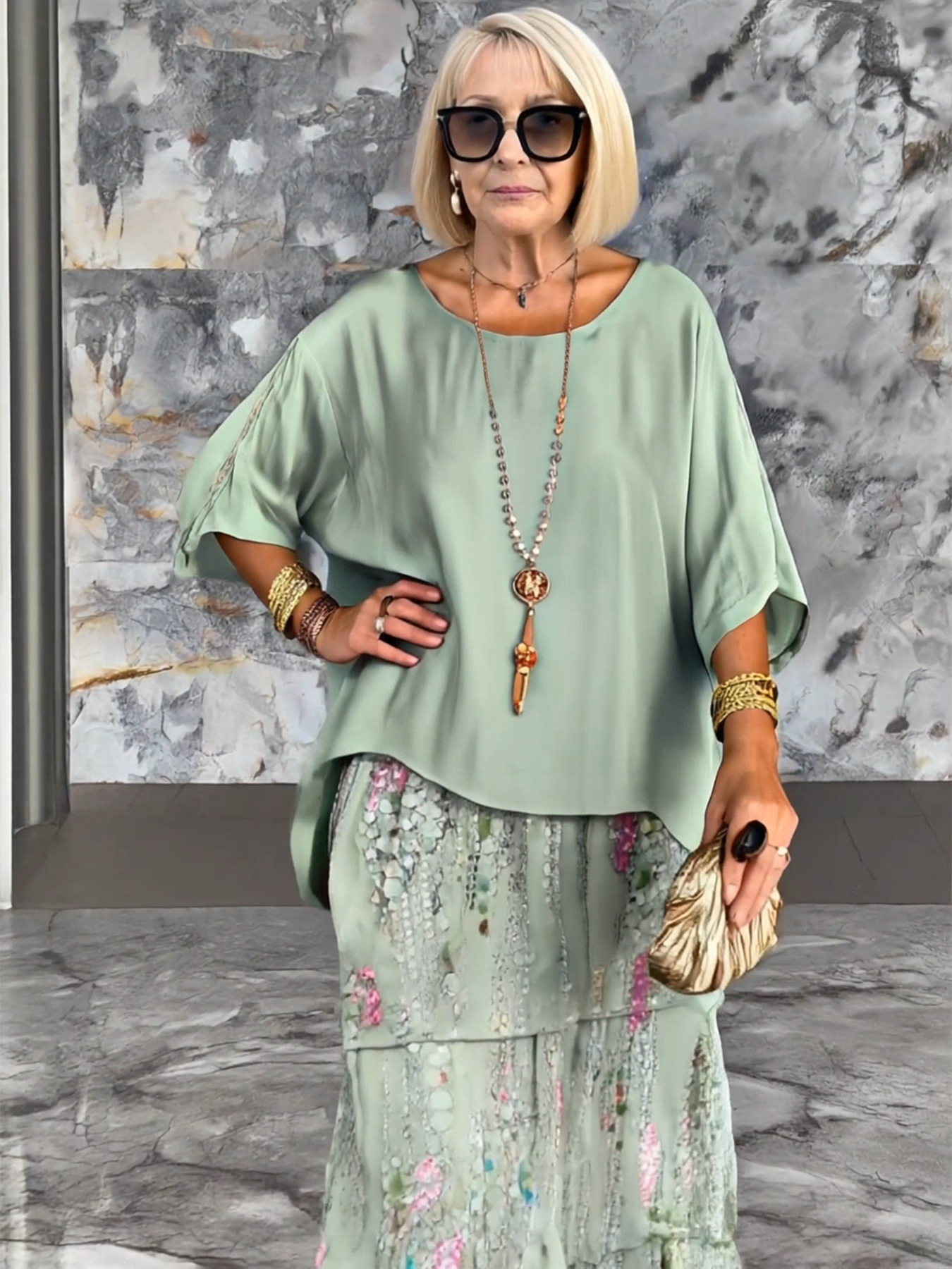 Rocío™ Vestido Trébol Degradé