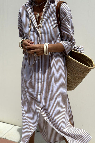 Vestido Camisero a Rayas Mariela™