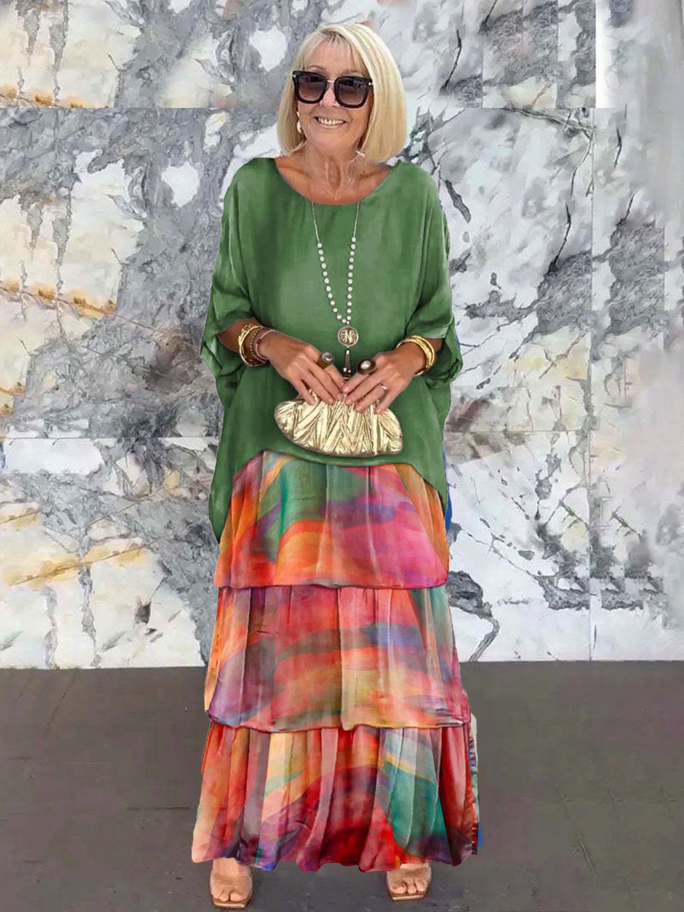 Rocío™ Vestido Trébol Degradé