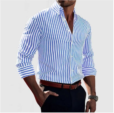 Sebastián™ Camisa Rayada Hombre Verano 
