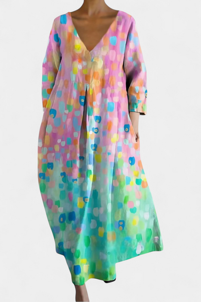 Anne™ Vestido Largo Fluido Mujer