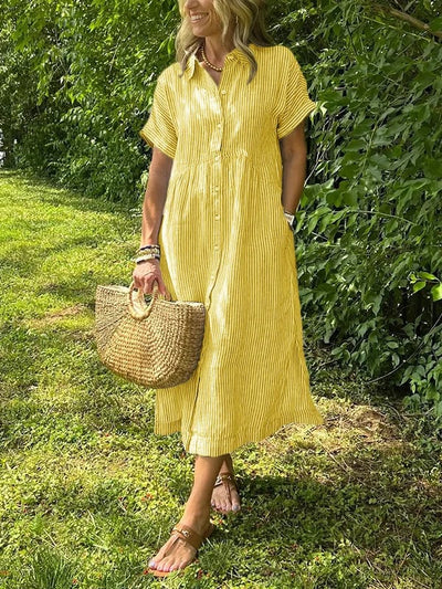 Marieke™ Vestido Camisero Maxi