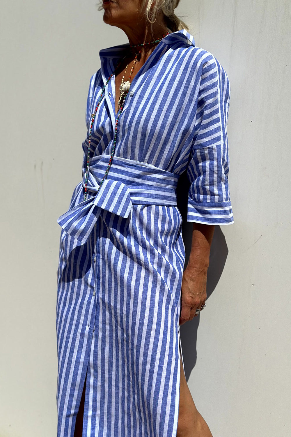Vestido Camisero a Rayas Mariela™