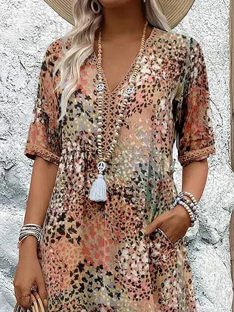 Javiera™ Vestido Midi Vibrante