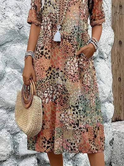 Javiera™ Vestido Midi Vibrante