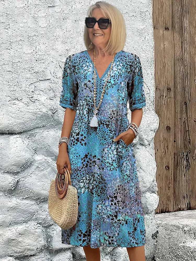 Javiera™ Vestido Midi Vibrante