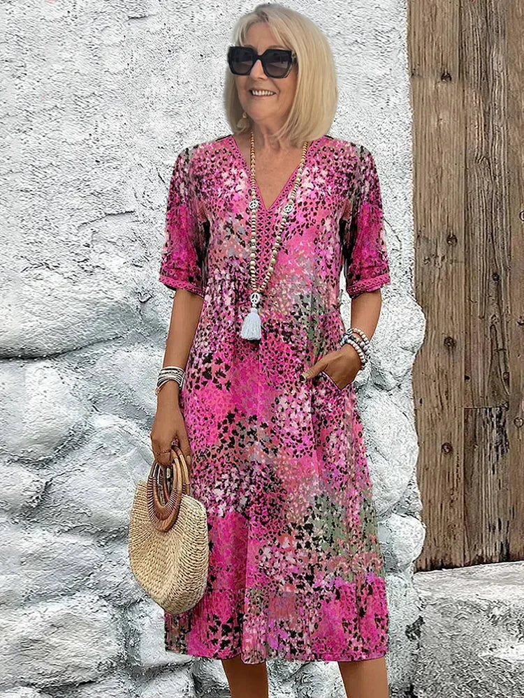 Javiera™ Vestido Midi Vibrante