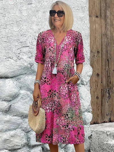 Javiera™ Vestido Midi Vibrante