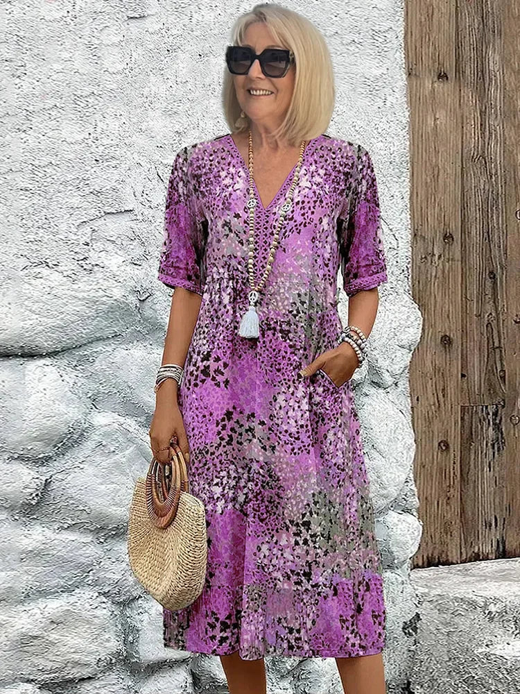 Javiera™ Vestido Midi Vibrante