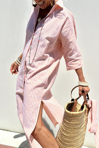 Vestido Camisero a Rayas Mariela™