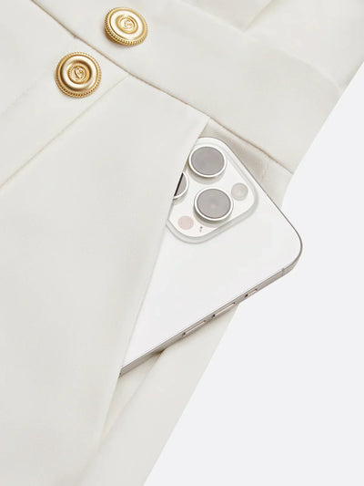 Vestido Midi Corte Sólido con Botones Aurora™