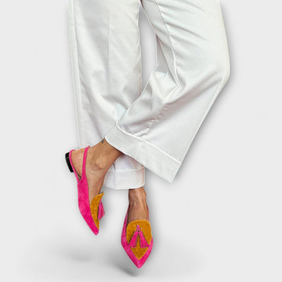 Trinidad™ Tacones Bicolor con Borlas