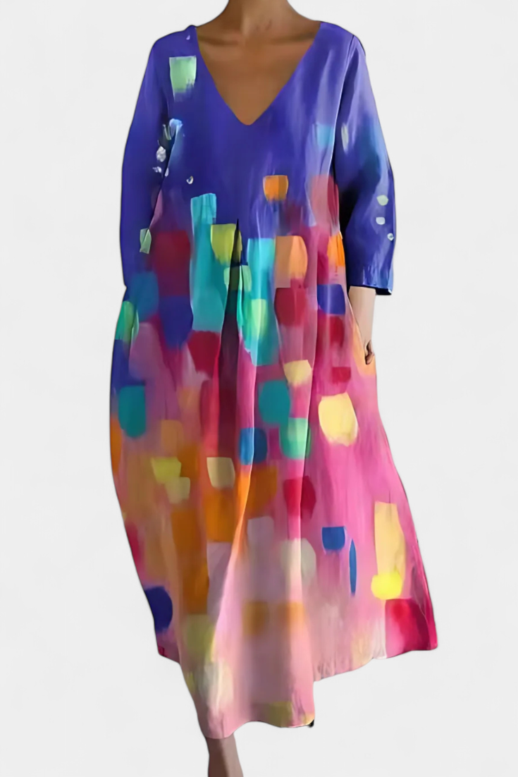 Anne™ Vestido Largo Fluido Mujer