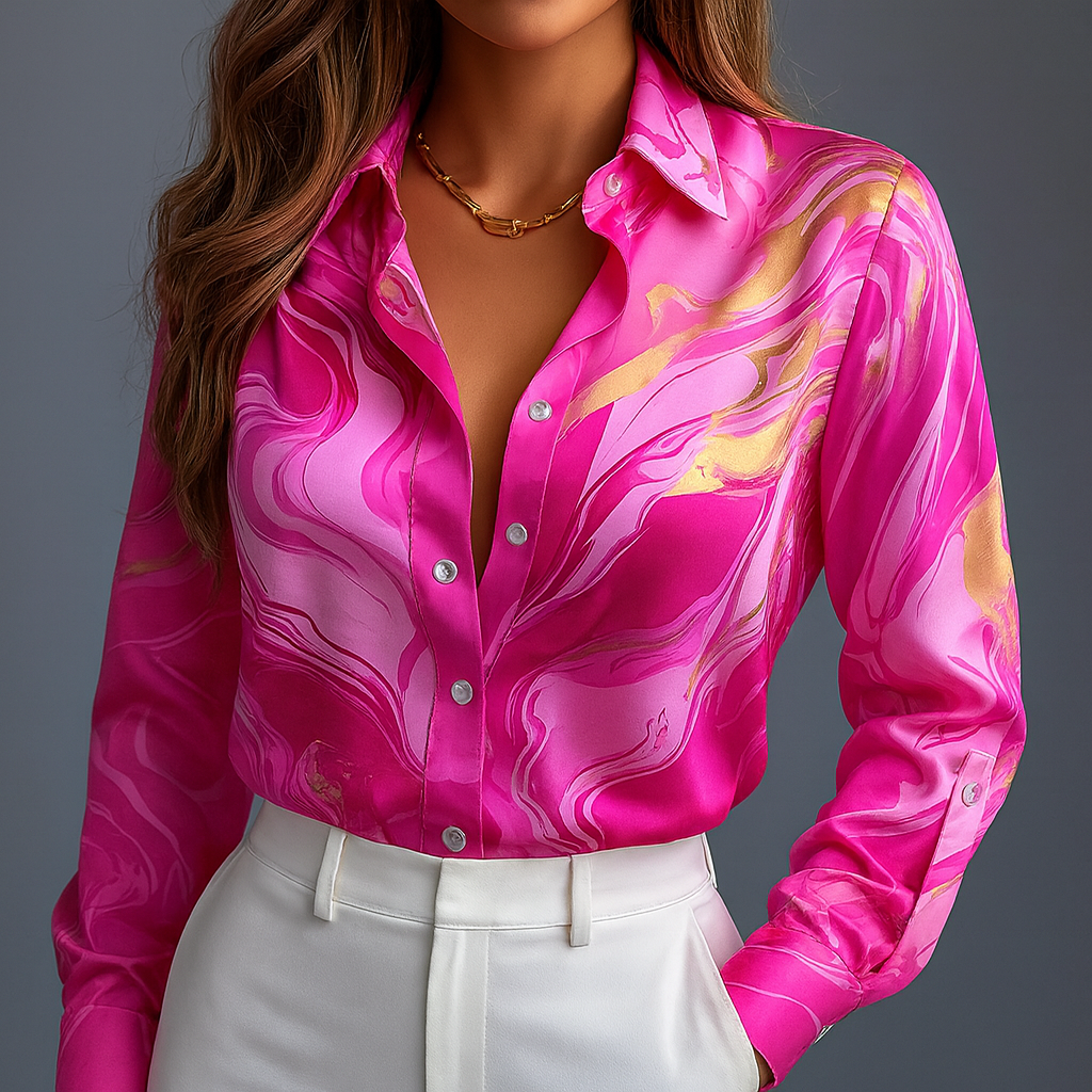 Paloma™ Camisa Fluida Efecto Satín
