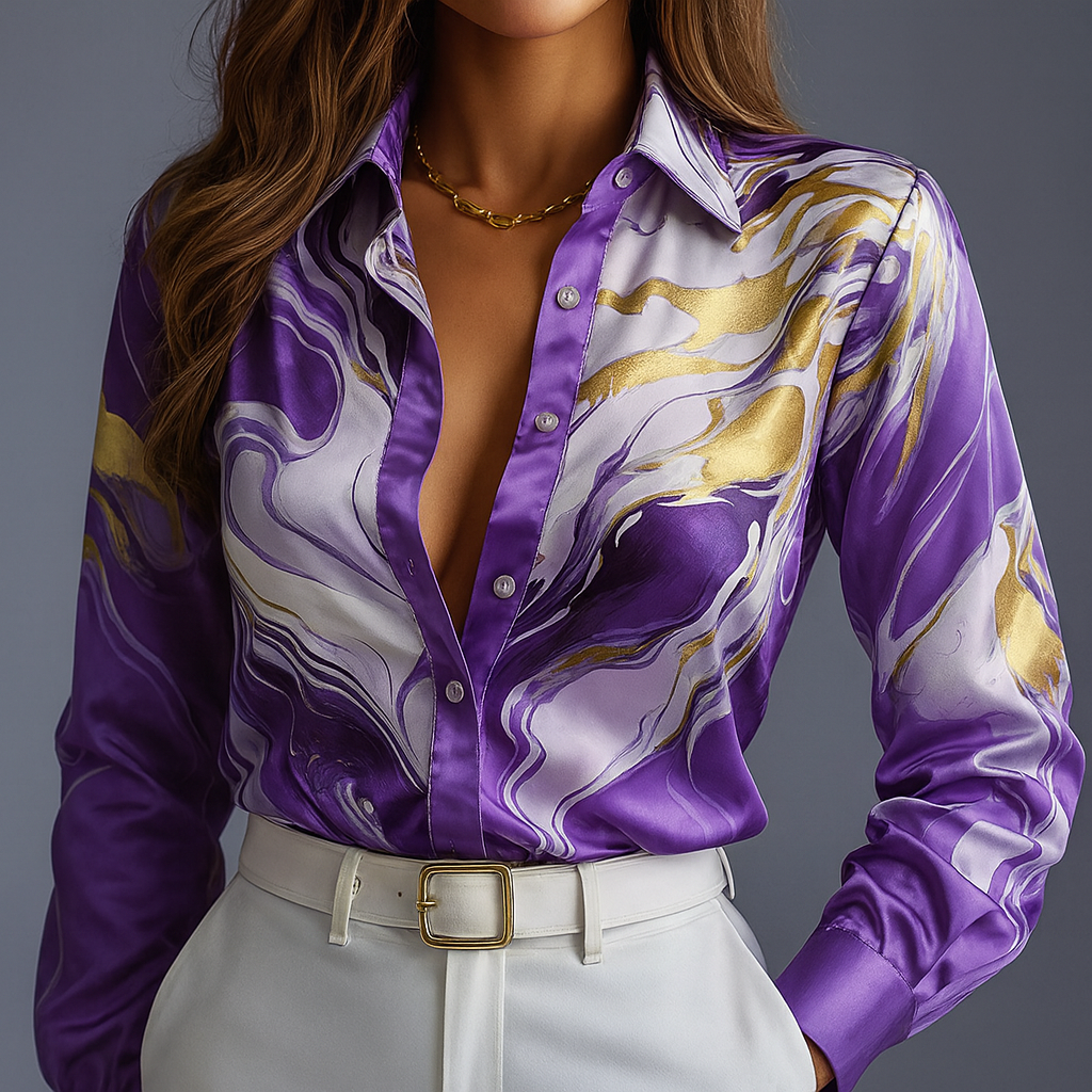 Paloma™ Camisa Fluida Efecto Satín