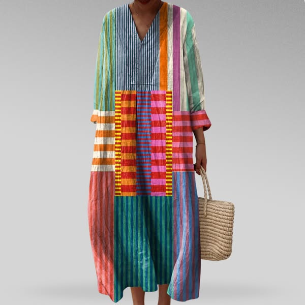 Carla™ Vestido Geométrico Mujer