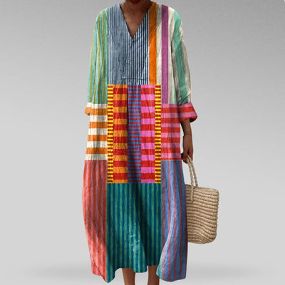 Carla™ Vestido Geométrico Mujer