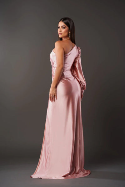 Vestido Satinado Una Manga Isidora™