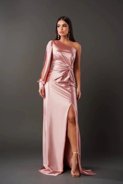 Vestido Satinado Una Manga Isidora™
